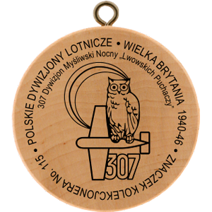 No. 50115 - Kolekcjonera No.115 Polskie Dywizjony Lotnicze - Wielka Brytania 1940-46, 307 Dywizjon Myśliwski Nocny „Lwowskich Puchaczy”